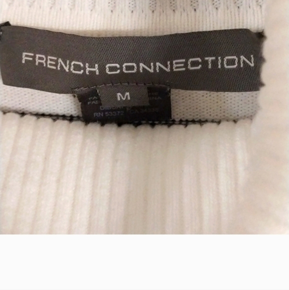 French Connection Striped Turtleneck Sweater Size medium - Picture 3 of 4